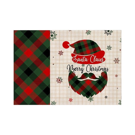 Dmlowu Christmas Placemats - Heat Proof Christmas Placemats, Non-Slip Table Mats for Party Holiday Decor, Merry Christmas Decorations Placemats for Dining Table