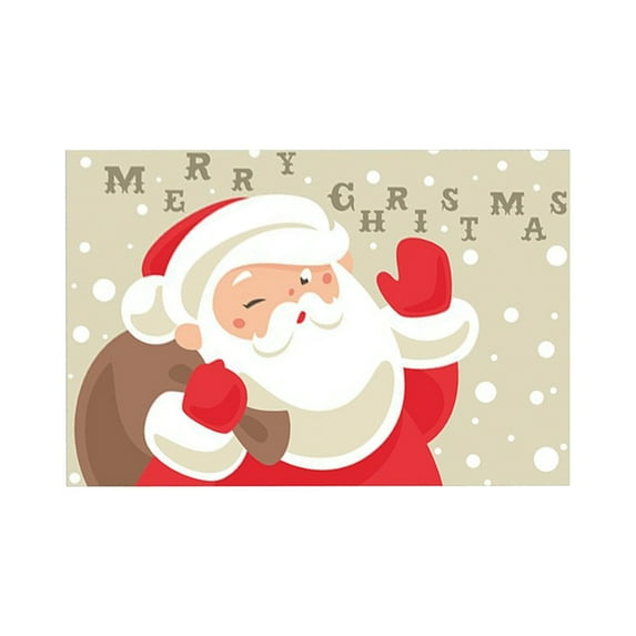 Dmlowu Christmas Placemats - Non-Slip Christmas Place Mats for Dining Table, Stain Proof Table Mats for Party Holiday Decor, 12x18" Christmas Decorations Winter Placemats
