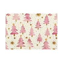 Dmlowu Christmas Placemats Set of 4 - Heat Proof Placemats, Non-Slip Table Mats for Party Holiday Decor, Merry Christmas Tree Decorations Placemats for Dining Table