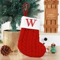 thumbnail image 1 of Dmlowu Christmas Stockings Decorations, 6x7 Incg Red Xmas Stockings with Initials, Luxury Soft Personalized Christmas Stockings for Holiday Party Christmas Tree Decorations Letter W, 1 of 3