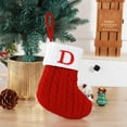 thumbnail image 1 of Dmlowu Christmas Stockings Decorations, 6x7 Incg Red Xmas Stockings with Initials, Luxury Soft Personalized Christmas Stockings for Holiday Party Christmas Tree Decorations Letter D, 1 of 3