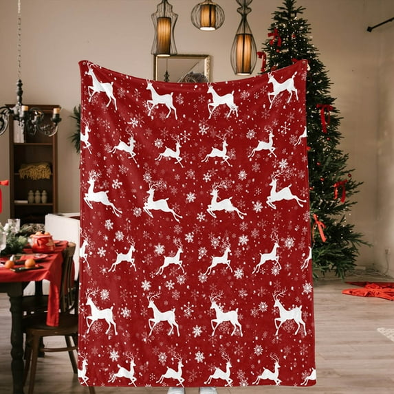 Dmlowu Christmas Throw Blanket for Couch - Flannel Christmas Blanke, Fluffier Soft Cooling Blanket for Holiday Party Christmas Decorations, 28x39 inch Christmas Blankets