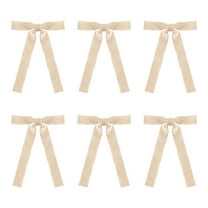 Dmlowu Christmas Tree Bows Ornaments - 5x7" Christmas Bows for Xmas Decor, 6pcs Velvet Bows for Christmas Tree, Hanging Decorations Christmas Bow Gifts for Holiday Party Decor