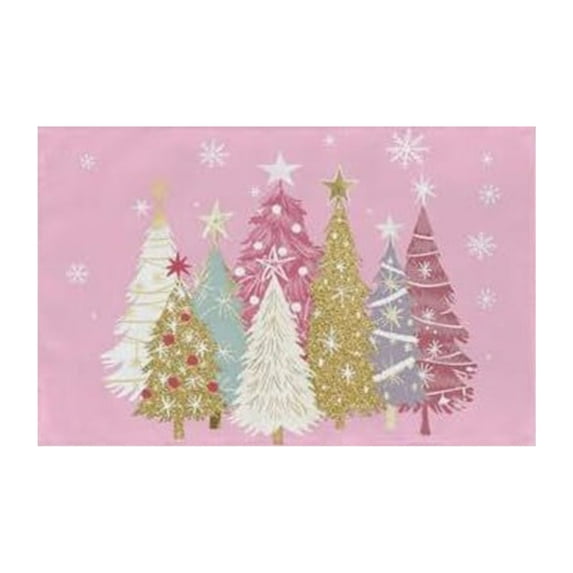 Dmlowu Christmas Tree Placemats - Heat Proof Christmas Placemats, Non-Slip Table Mats for Party Holiday Decor, Merry Christmas Tree Decorations Placemats for Dining Table