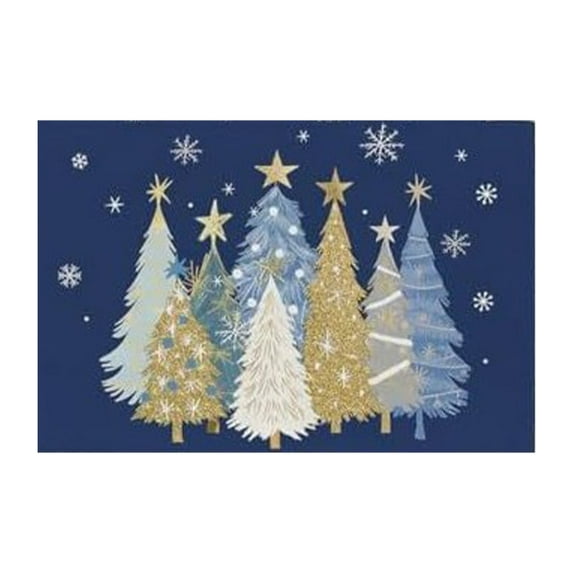 Dmlowu Christmas Tree Placemats - Heat Proof Christmas Placemats, Non-Slip Table Mats for Party Holiday Decor, Merry Christmas Tree Decorations Placemats for Dining Table