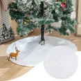thumbnail image 1 of Dmlowu Christmas Tree Skirt - 31 inch White Plush Xmas Tree Skirt, Non Slip Christmas Tree Skirts for Holiday Party Christmas Decorations, 1 of 8
