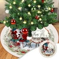 thumbnail image 1 of Dmlowu Christmas Tree Skirt - 35"/90cm Non Slip Wrink Proof Xmas Tree Skirt for Holiday Party Christmas Decorations, White Round Exquisite Christmas Tree Skirts, 1 of 7