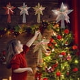 thumbnail image 1 of Dmlowu Christmas Tree Topper - 7x11" Glittered Star Xmas Tree Topper for Christmas Tree, Hollowed Shatterproof Christmas Tree Toppers for Holiday Party Home Decor, 1 of 7