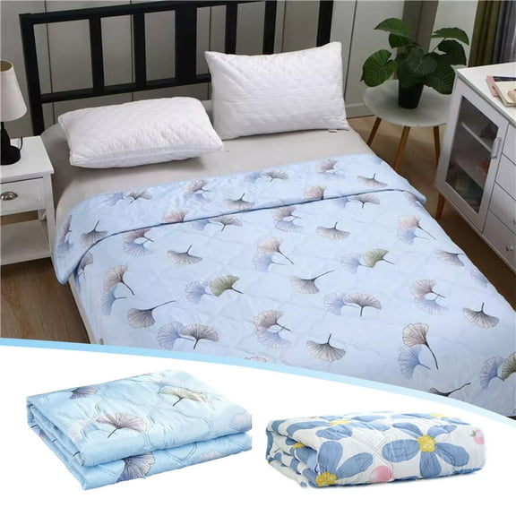 Dmlowu Cooling Blanket Lightweight Throw Blanket Soft Warm Bed Blanket for School Office Dormitory, Luxury Gentle Cotton Blanket for Hot Sleepers & Night Sweats, 59x79 Inch Cooling Comforter