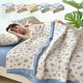thumbnail image 1 of Dmlowu Cooling Blanket Luxury Soft Throw Blanket Breathable Summer Cotton Blanket for Living Room Bedroom Couch, 59x79 Inch Lightweight Cooling Comforter, 1 of 7