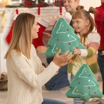 Dmlowu Cotton Christmas Tree Pillows, 16x17 inch Soft Christmas Pillows for Couch, Cute Christmas Throw Pillows for Holiday Party Christmas Decorations, Fluffier Warm Throw Pillows