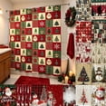 thumbnail image 1 of Dmlowu Extra Long Shower Curtain, 71x59in No-Drill Waterproof Bath Curtain with 12 Hooks, Machine Washable, Christmas Bathroom Decor for Home, 1 of 6