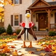 thumbnail image 1 of Dmlowu Fall Harvest Porch Goose Outfits, 23in Removable Skirt & Hat Goose Outfits Set, Orange Fall Decorations for Home Yard Front Fall Porch Decor, 1 of 8