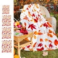 thumbnail image 1 of Dmlowu Fall Throw Blanket, Maple Leaf Throw Blanket, Extra Soft Fleece Blanket for Halloween Decorations Outdoor & Indoor, 59x79 inch Fall Blanket, 1 of 7