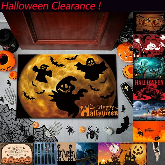 Dmlowu Halloween Bathroom Rugs, Comfortable Fashion Bath Mat, Quicker Dry Super Absorbent Door Mat for Halloween Decorations Outdoor & Indoor, 16x24 Inch Halloween Decorations Bath Mats for Bathroom