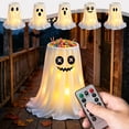 thumbnail image 1 of Dmlowu Halloween Candy Bowl, Large Floor Light-up Ghosts Candy Bowl with Remote LED Lights,Outdoor Halloween Decor for Front Porch Trick or Treat, 1 of 6