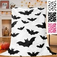 thumbnail image 1 of Dmlowu Halloween Decorations Bat Cooling Blanket, 28x39 Inch Gentle Fleece Blanket, Fluffier Warm Halloween Throw Blanket for Couch, Comfortable Cooling Comforter for All Seasons, 1 of 7