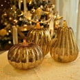 thumbnail image 1 of Dmlowu Halloween Decorations Pumpkin Lights, Fashion Khaki Led Halloween Lights, 7x12 Inch Led Pumpkin Lights for Thanksgiving Christmas Halloween Decorations Outdoor & Indoor, Glass Pumpkin Decor, 1 of 7