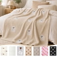 thumbnail image 1 of Dmlowu Halloween Flannel Throw Blanket, Warm Fluffy Blankets with Ghost Pumpkin Festival Print, Halloween Thanksgiving Christmas Gifts for Women Men, 39x27in, 1 of 7