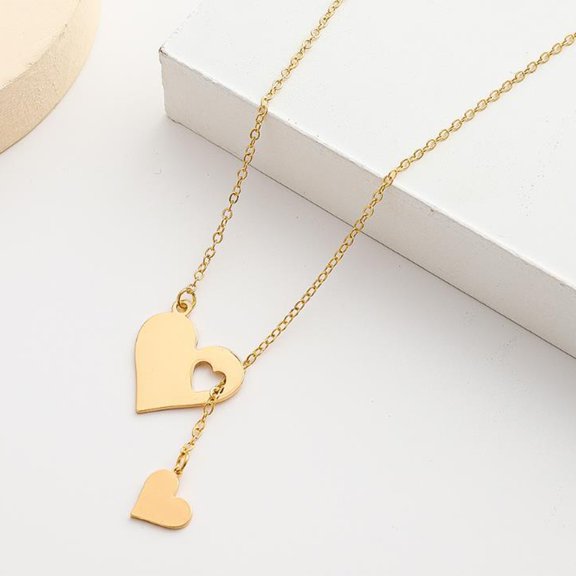 Dmlowu Heart necklaces for women - Fashion Necklace Jewelry for Valentines Day, Stainless Steel women's necklaces gifts gifts for women wife mother, Luxury jewelry Necklace