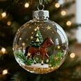 thumbnail image 1 of Dmlowu Horse Christmas Ball Ornaments - Glass Christmas Tree Ball Ornaments, Christmas Ball Hanging Ornaments for Xmas Tree, 4"/10cm Holiday Christmas Decorations, 1 of 5