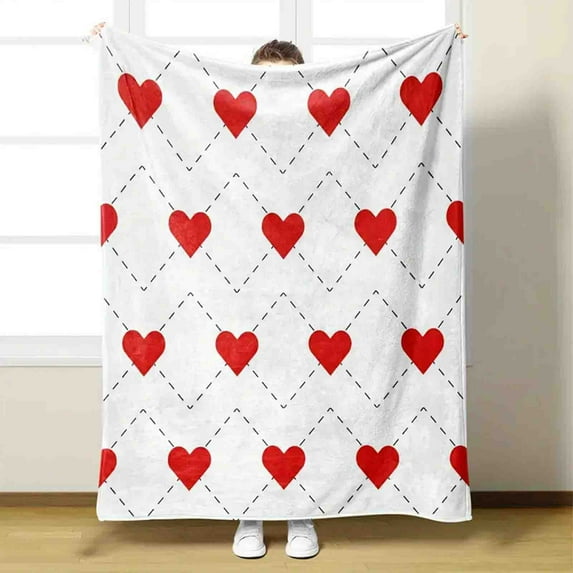 Dmlowu Large Throw Blanket - Fluffy Fleece Blanket for Valentines Day Decorations, Warm Comfortable Throw Blanket for Couch Sofa Bed, 28x40" Fuzzy Blanket Gift for Women Men
