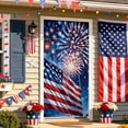 thumbnail image 1 of Dmlowu Patriotic Door Cover for Memorial Day, Eagle with Fireworks Print, Red White Blue Party Decorations for Bedroom Door Wall Hanging Cloth, 1 of 6