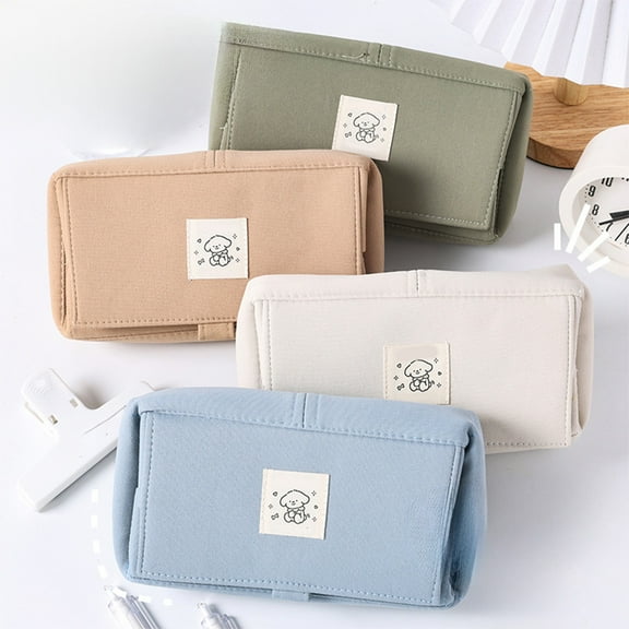Dmlowu Pencil Case Large Capacity Pencil Pouch Portable Sturdy Pencil Box Bag for Women Men Art Office Supplies, 4x7.5 Inch Aesthetic Pencil Case Pouch
