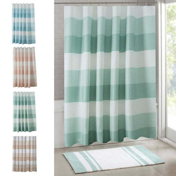 Dmlowu Shower Curtain, Microfiber Shower Curtain Liner, Weighted Shower Curtains for Bathroom Hotel Home Decor, 71x71 Inch Waterproof Cloth Shower Curtain with 12 Hooks