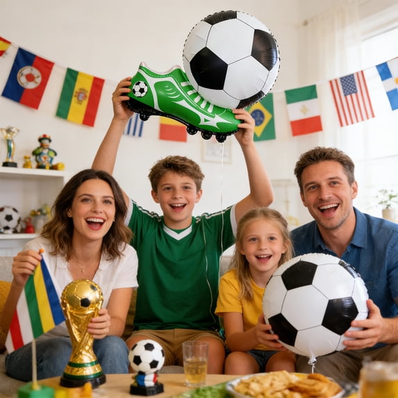 Dmlowu Soccer Themed Balloons, Soccer Ball Shaped and Cleat Inflatable Ball, Sports Party Decorations for Football Match, Photo Props for Game Events Sports Meet