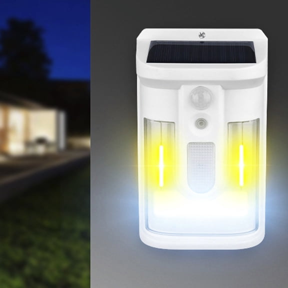Dmlowu Solar Wall Lights Outdoor Waterproof Motion Sensor Lights, Solar Fence Lights Outdoor with 3 Lighting Modes, Solar Motion Sensor Wall Lights for Decks Fence Garage Barn Patio Yard, 4x6.5 Inch