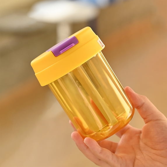 Dmlowu Sports Water Bottle for Kids - Leak Proof Water Bottles with Straw, Mini Plastic Coffee Mug for School Outdoor Travel