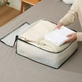 thumbnail image 1 of Dmlowu Storage Bag for Clothes, 24 L Foldable Underbed Storage Bags Moving Bags for Blankets, Towels, Comforter, Sweaters, Pillows, Linen Sheets, Wrapping Paper, 1 of 7