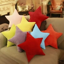 Dmlowu Throw Pillows, Extra Soft Throw Pillows for Couch, Comfortable Fluffier Fall Throw Pillows for Halloween Christmas Decorations, Solid Color Five Pointed Star Couch Pillows Inserts 18x18