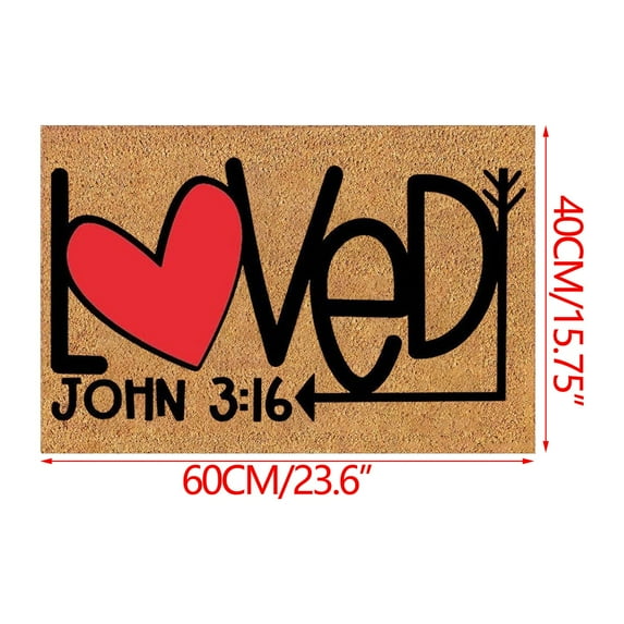 Dmlowu Valentines Door Mat Welcome Mat Welcome Hearts, Non-Slip Door Mat, Washable Entrance Doormat for Valentine'S Day Home Decor Indoor/Outdoor Decorations, 23" x 15"