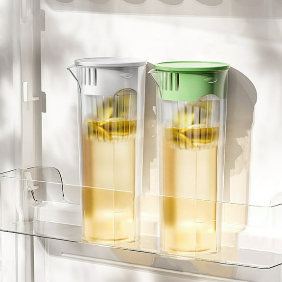 Dmlowu Water Pitcher Food Grade Pitcher With Lid Durables Iced Tea Pitcher 2L Refrigerator Drink Dispenser for Kitchen Home Party Bar Wedding, Plastic Water Pitcher