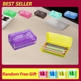 thumbnail image 1 of Dmolowu Pencil Case, Large Capacity Plastic Pencil Pouch Boxes Hard Pencil Case Pouch with Snap-Tight Lid, Solid Color Pencil Bag for Art Office Supplies, 5x8 Inch ( Green ), 1 of 6