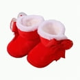 thumbnail image 1 of Dmsael Baby Boots Toddler Snow Boots Baby Booties Infant Winter Shoes First Walking Shoes Red,4, 1 of 6