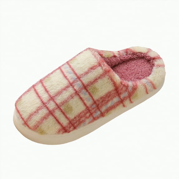 Dmsael Bedroom Slippers Memory Foam Slippers for Women's and Men's Casual House Shoes Hot Pink,9.5-10