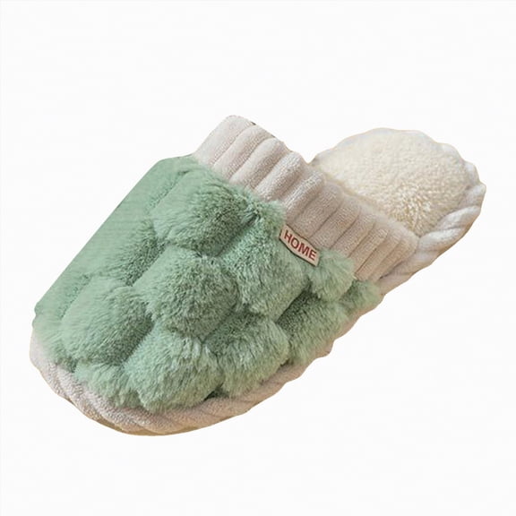 Dmsael Bedroom Slippers Women House Slippers For Women Cotton Linen Home Slippers Indoor Quilted Solid Color Memory Foam Cozy Shoes B,8