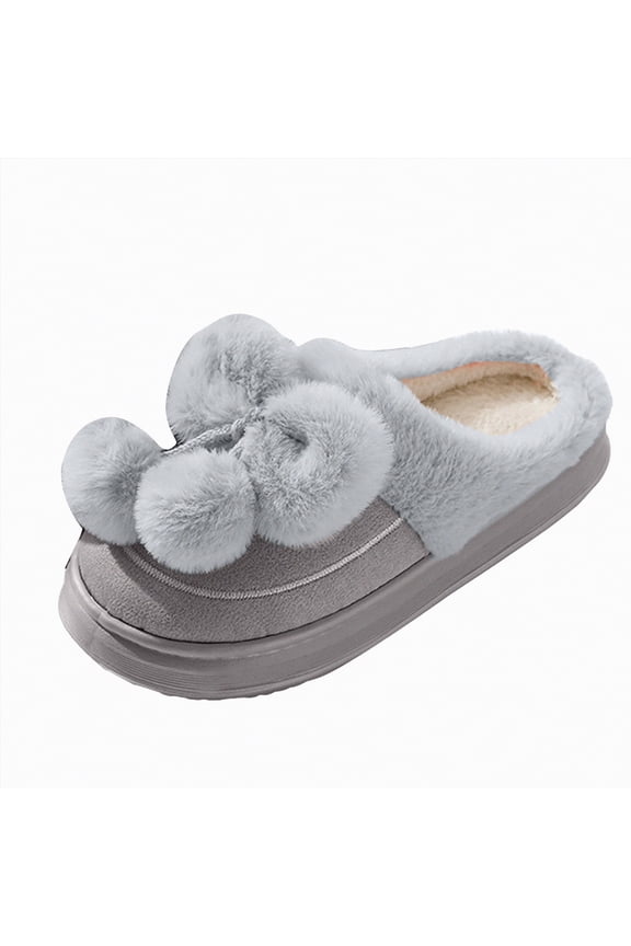 Bomba Slippers Slippers for Women Indoor Cozy Memory Foam Slip On House Slides Shoes Gifts Grey,9-9.5