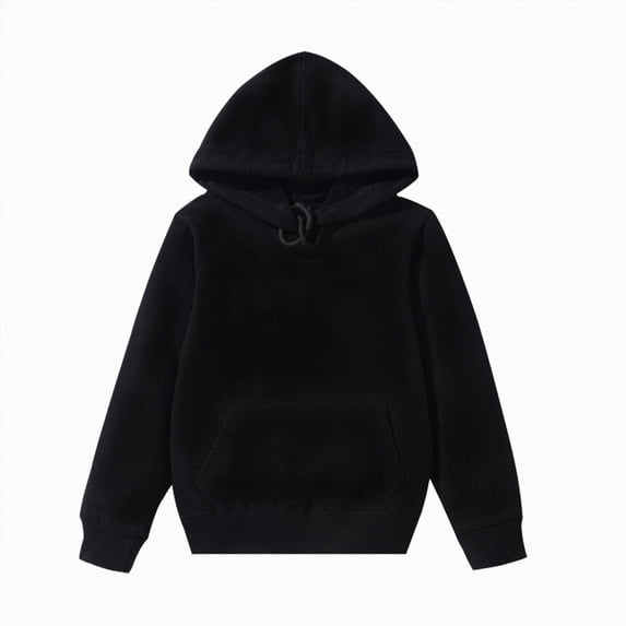 Dmsael Boys Pullover Hoodies Soft Solid Classic Pull-On Hooded Sweatshirts for Kids 3-11 Years (Black,3-4 Years)