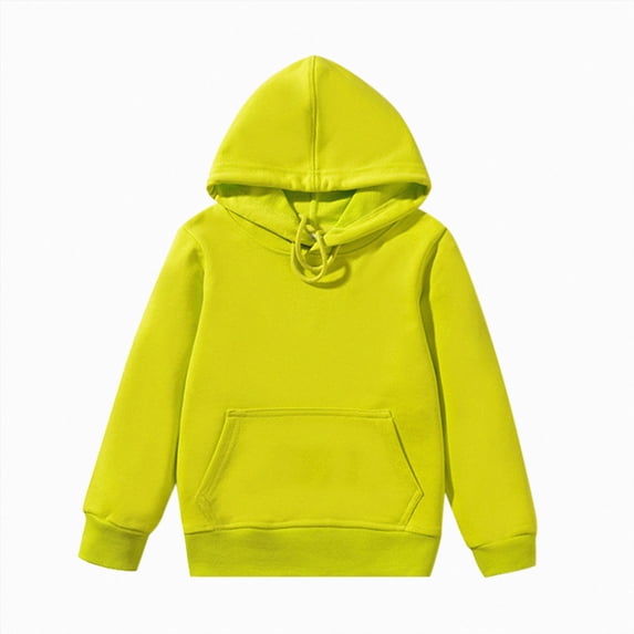 Dmsael Boys Pullover Hoodies Soft Solid Classic Pull-On Hooded Sweatshirts for Kids 3-11 Years (Green,5-6 Years)