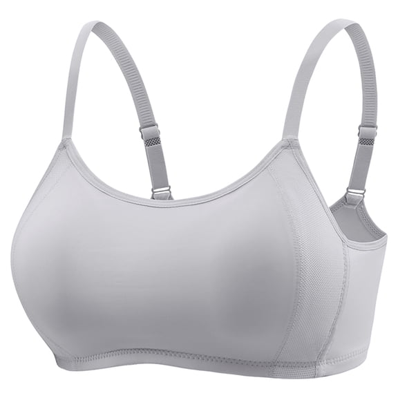 Dmsael Bras For Women Women Wirefree Bras for Women Full Coverage No Underwire Everyday Bras Comfortable Wireless Padded Bras Light Gray,36