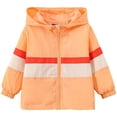 thumbnail image 1 of Dmsael Fleece Jacket Kids Boy Hoodie Sweatshirt Zip-Up Cotton Casual Pocket Jacket Fall Clothes Orange,4-5 Years, 1 of 2