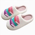 thumbnail image 1 of Dmsael Fuzzy Slippers Womens Wide Slippers Adjustable Diabetic Slippers Warm Cozy Slip on House Slipper Non-slip Memory Foam Winter House Shoes Indoor Outdoor Purple,7, 1 of 7
