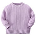 thumbnail image 1 of Dmsael Girls Clothes Girls Fall Sweaters Pattern Casual Crewneck Long Sleeve Knit Pullover Tops for Kids Purple,5-6 Years, 1 of 6