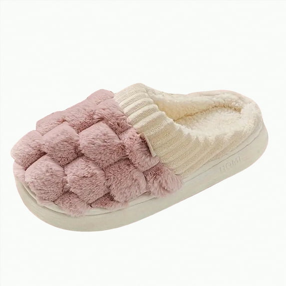 Dmsael House Slippers for Women Women's Memory Foam Indoor House Slippers House Shoes with Wide Widths Pink,6-6.5