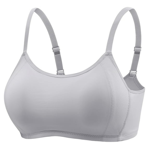 Dmsael Jelly Bras for Women Bra Low Cut Sexy Push Up Bralettes for Women Padded Comfy Smoothing Wireless Lifting Bras Seamless Bralette Light Gray,38