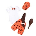 thumbnail image 1 of Dmsael Kids Caveman Costume Historical Stone Age Birthday Outfits for Girls Boys Halloween Dress Up Party Photo Shoot (Orange,12-18 Months), 1 of 7